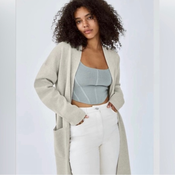 Aritzia Wilfred Belize Merino Wool Knit Formal Casual Relaxed Cardigan Sz XS,M - Picture 6 of 11